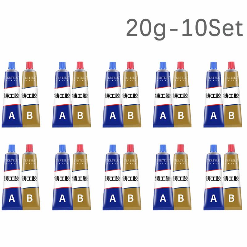 1-10Set Metal Repair Glue Quick-drying Casting Glue Industrial Repair Agent AB Glue Heat Resistance Cold Weld Adhesive