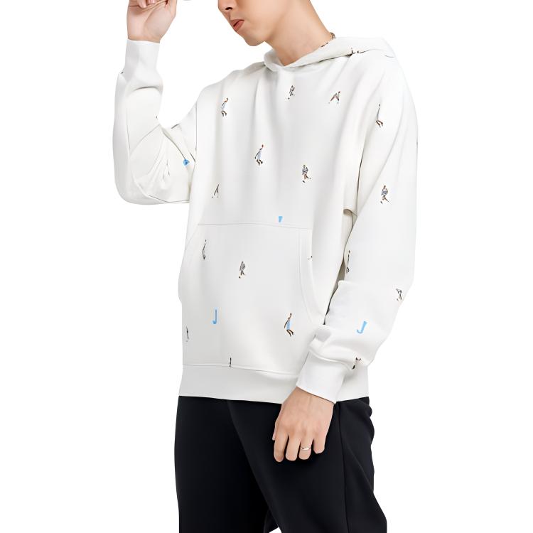 Jordan Soft Warm Short Velvet Fashion Long Sleeve Hoodie Men Hoodies White DC9708-141