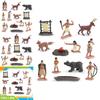 Detailed Plastic Indian Model Collection Of 12 Figures Including Chief And Warrior