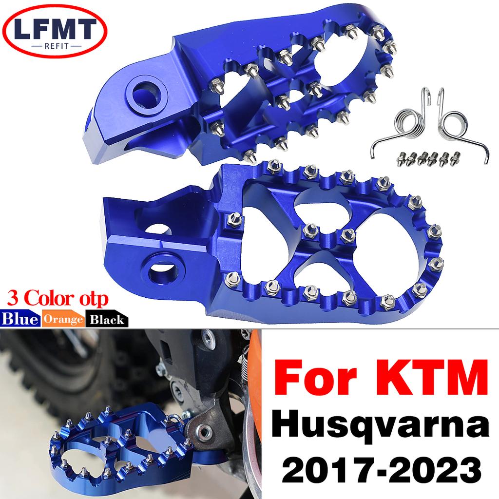 For KTM XC XCF SX SXF EXC EXCF XCW XCFW 125 150 250 300 350 450 500 2017-2023 Motorcycle CNC Foot Pegs Footpeg Pedals FootRest