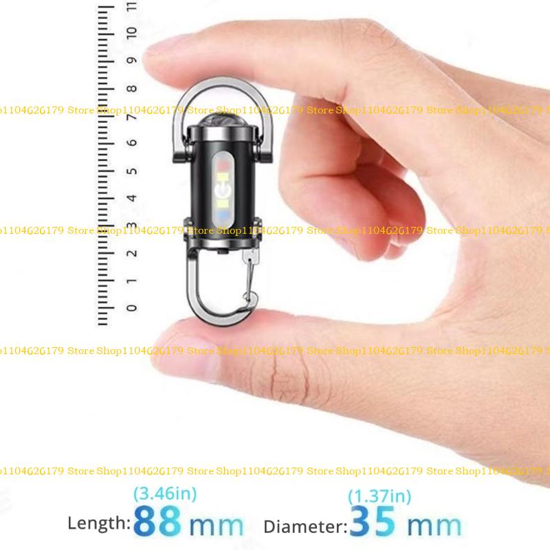 A1A2 Bright LED Small Keychains Lamp Outdoor Camping Emergencies Charging Flashlights for Hiking Emergencies Use