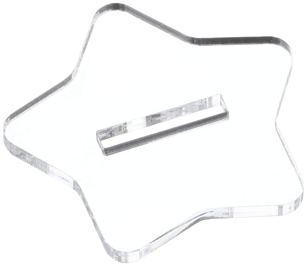 Coade Acrylic Keychain Rubber Star Shape CONC-CO49 Stand, Single,