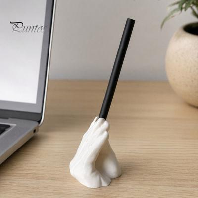 Stable Base Pen Cup Funny Hand Gesture Holder for Desk, 3D Printed Desktop Novelty Pencil Stand, Organizer Office Accessories