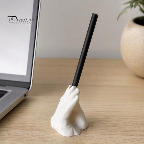 Stable Base Pen Cup Funny Hand Gesture Holder for Desk, 3D Printed Desktop Novelty Pencil Stand, Organizer Office Accessories