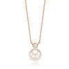 [Rosemont] Silver Pearl Necklace Rc0383