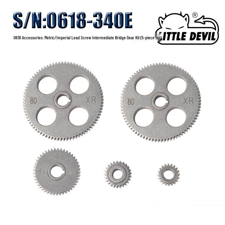 0618 Inch/Metric Feed Shaft Bridge Gear Kit (5-Piece) 5-piece set