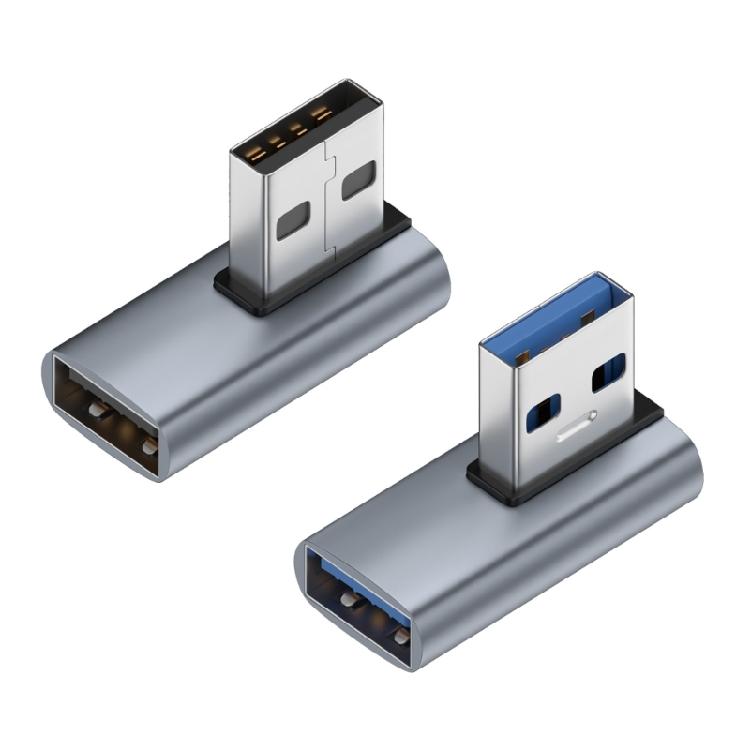 90 Degree Right Up Down Angled USB3.0 Male to Female Extension Adapter for PC