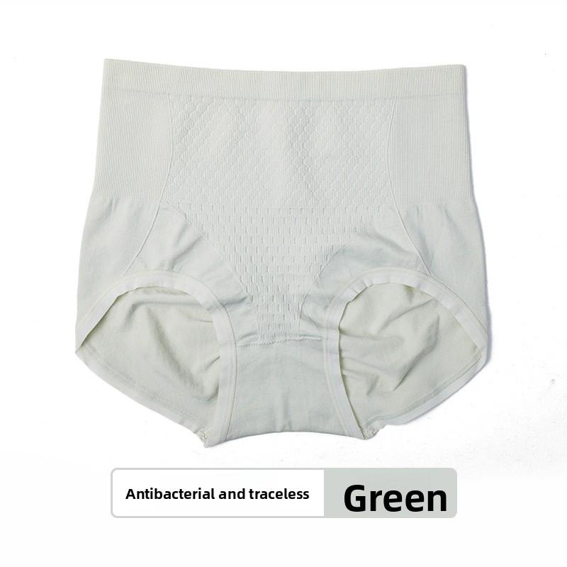 Nouveau Slip Triangle Taille Haute Nid d'Abeille Antibactérien à l'Entrejambe 7A pour Femmes Printemps et Automne