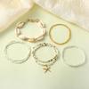 2PCS Summer Beach Anklet Handwoven Adjustable Shell Glass Bead Jewelry For Men Women Stackable Bohemian Vacation Accessories
