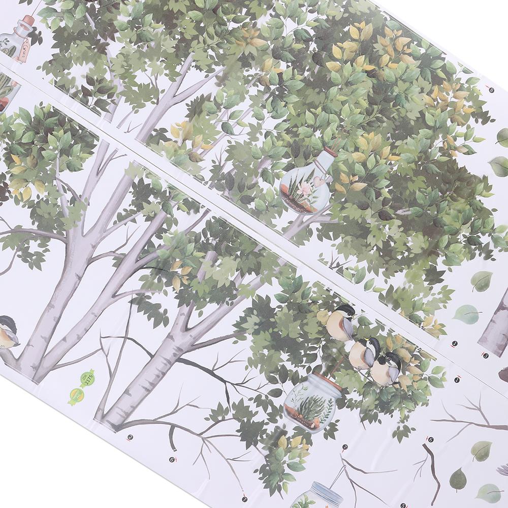 Removable Birch Tree Fresh Plant Wall Sticker PVC Background Plants Playroom Decals Decor  Bedroom