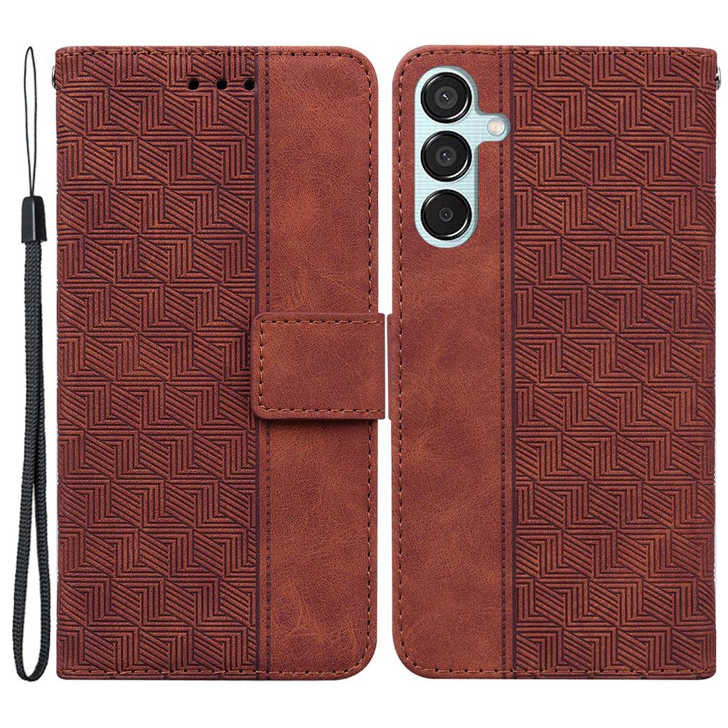 For Samsung Galaxy M15 5G/F15 5G Case PU Leather Geometry Flip Wallet Phone Cover