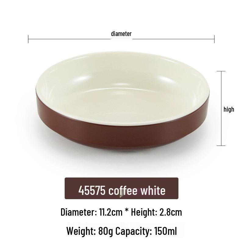 Small Melamine Bowl - Imitation Porcelain, Round Plastic Plate for Dipping Sauce or Snacks, Ideal for Commercial Use