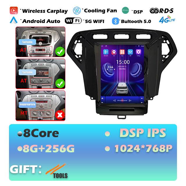 IPS Android 14 For Ford Mondeo 4 2006-2010 Carplay Car Radio Multimedia Video Player Navigaion GPS Stereo