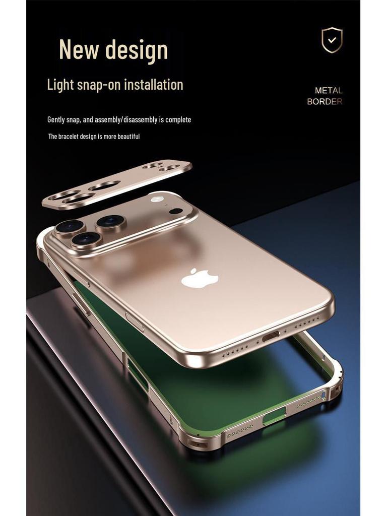 Stilvolle Apple iPhone 17 Metallrahmenhülle: Leichter, wärmeableitender Objektivring aus Aluminiumlegierung für iPhone 16 & 15