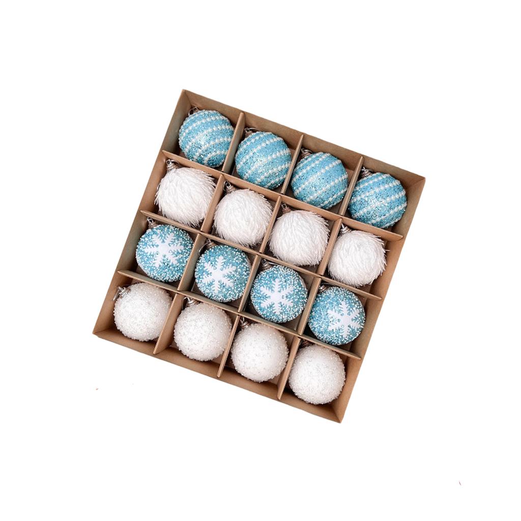 Exquisites Weihnachtskugel-Set, Weihnachtsschmuck, Weihnachtsbaumschmuck, Glitzernde Schaumstoffkugeln