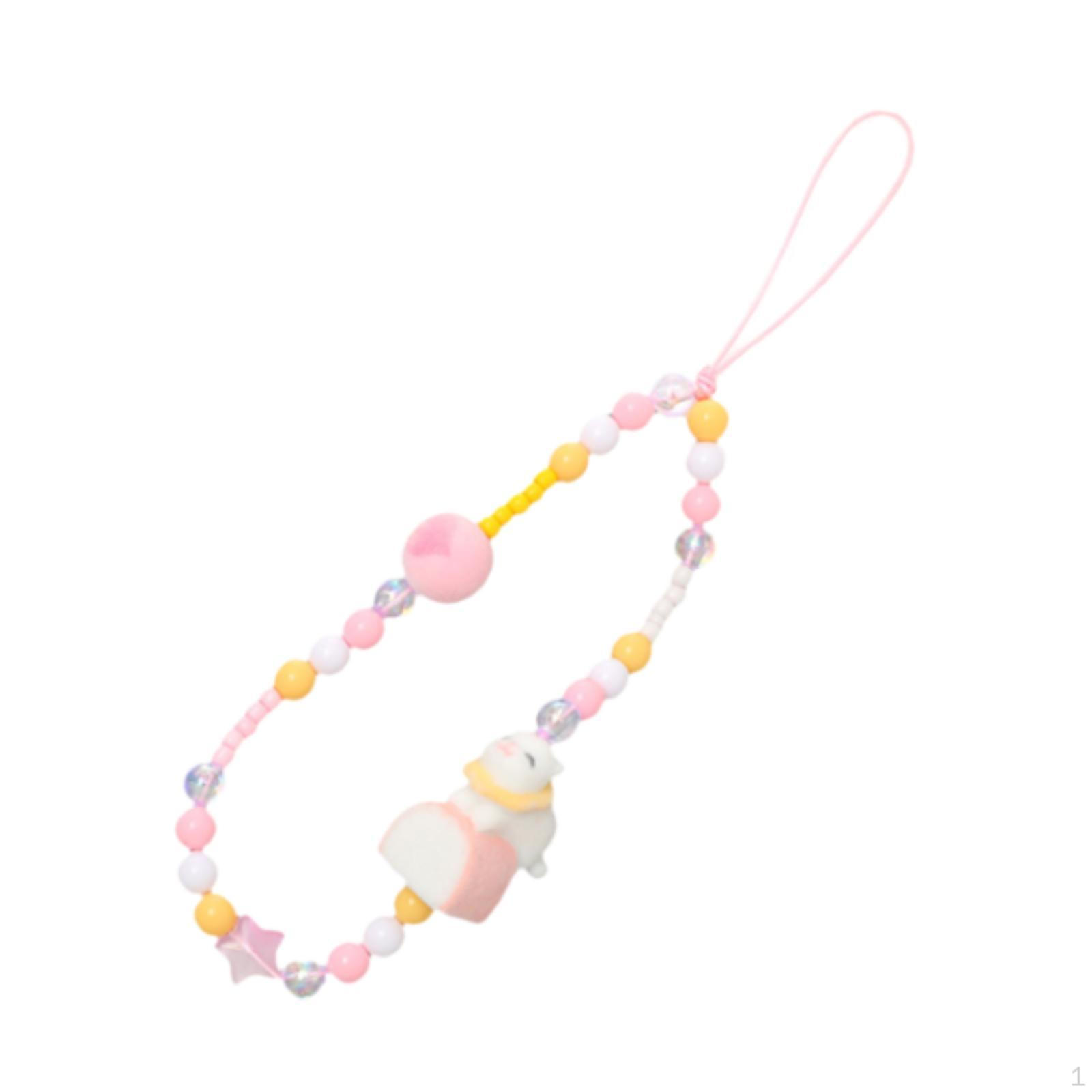 

Чехол для телефона с бисером, ремешок на запястье, стильная цепочка, многофункциональная легкая подвеска для сумки жёлтый