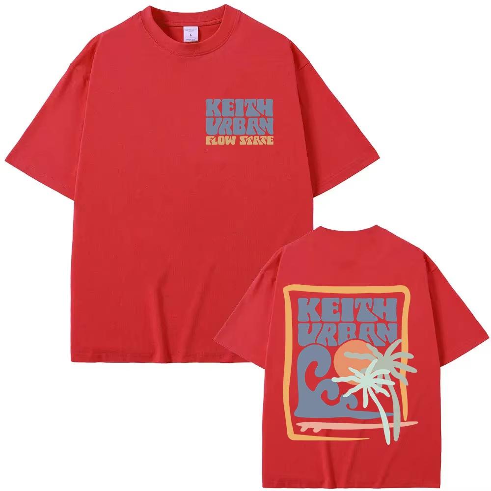 Keith Urban 2026 New Album Flow State Tour T-shirt Graphic Print Cotton Tees Streetwear Women Men Vintage Top Hip Hop Streetwear Oversized Tshirt