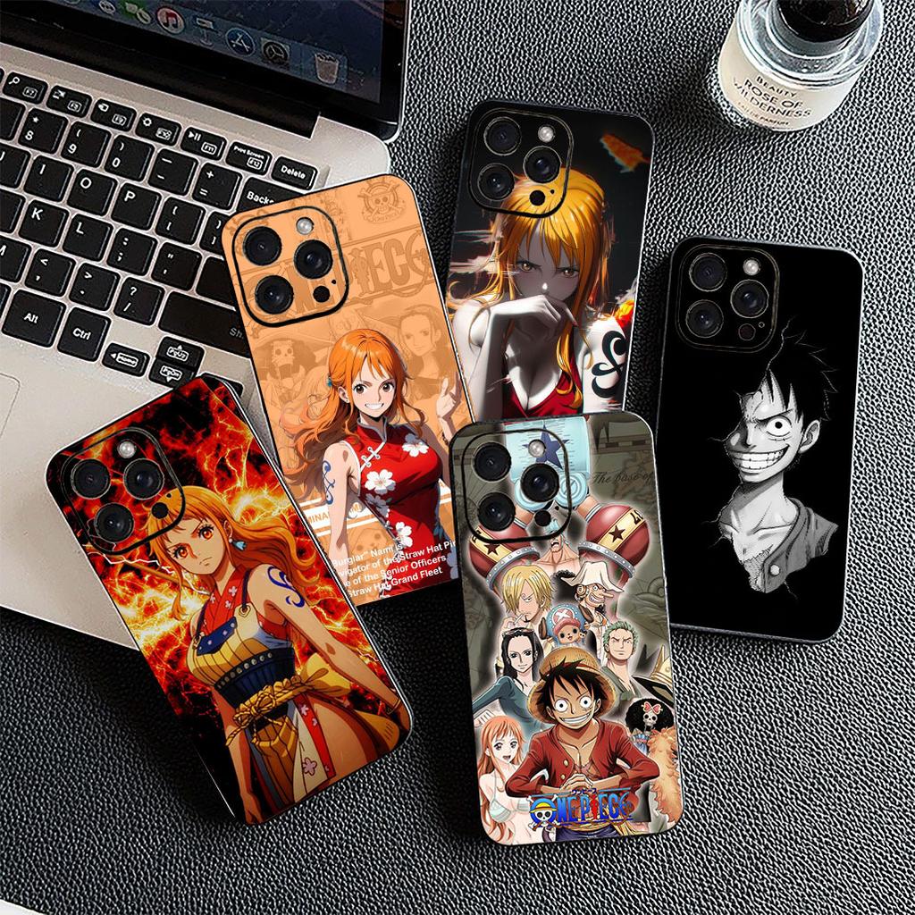 Cartoon Nami ONE Luffy PIECE Phone Cover for Apple iPhone 12 13 Pro Max Mini ProMax X XR 17E 13Mini Protective Case