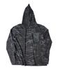 Camouflage 8 Henley Neck Hoodie ((Dark Gray))