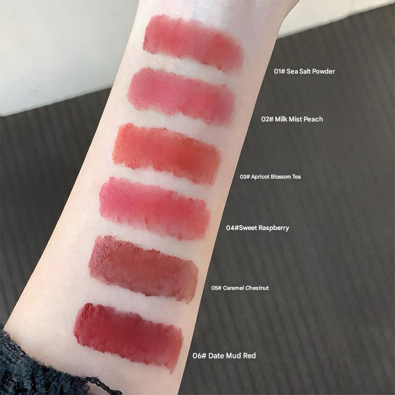 Gege bear Pink Bunny Velvet Mist Lip Cream Matte Autumn and Winter Show Color Lift Color Pendant Lipstick Lip Glaze