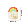 Pack of 3 Rainbow Hooks Colorful Adhesive Hooks for Bathroom Kitchen Storage Wall Hangers for Hanging Coat Key Bag