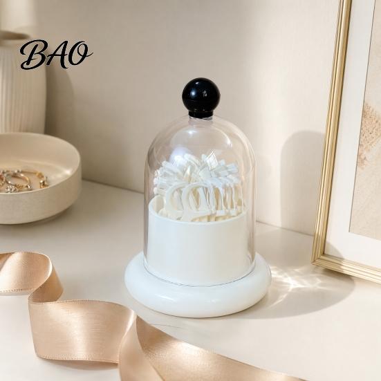 Desktop Toothpick Holder Dispenser with Clear Dome Lid, Modern Tooth Picks Storage Box Container, Kitchen Dining Table Jar Lid