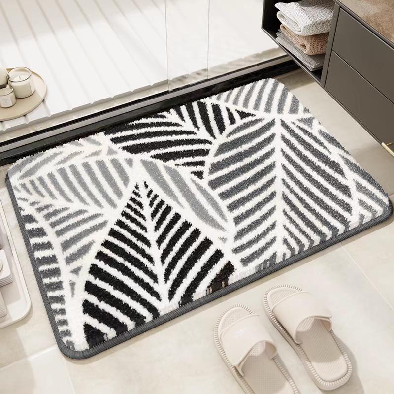 Nordic Tree Leaf Floor Mat Thickened Absorbent Foot Mat Bathroom Door Mat Entrance Door Mat