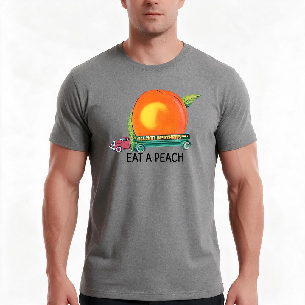 áLlmáN BróThéRs Band Eat A Peach For Unisex Unisex Summer Fashion Trendy Tee Unisex Hot Fashionable Sellers Trend Customize Tshirt