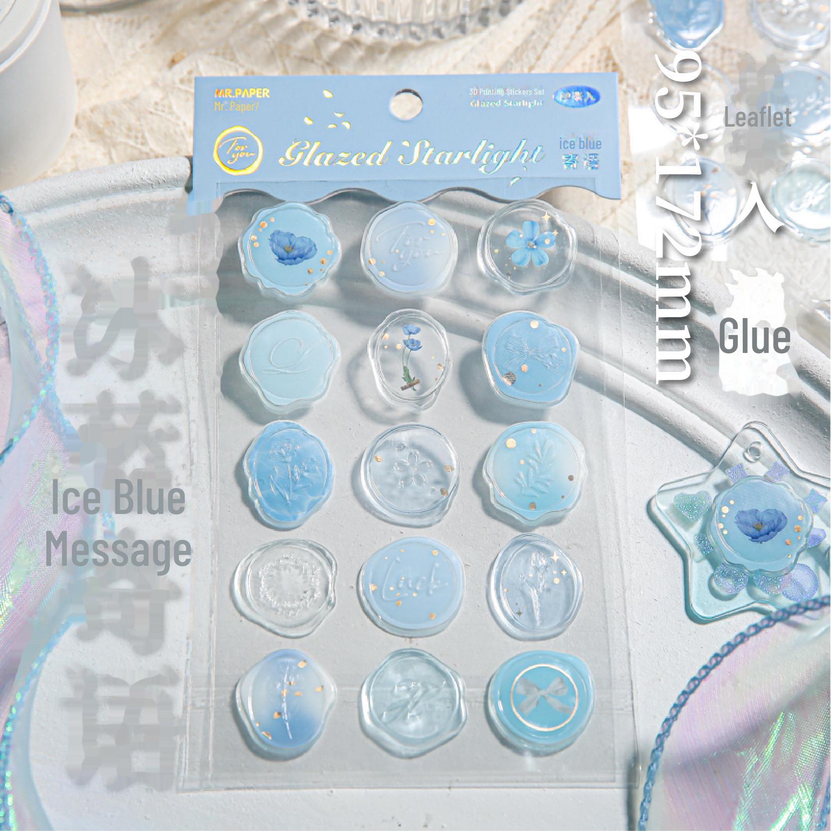 

Мистер. Бумажные милые наклейки Starlight из эпоксидной смолы для конвертов и справочников