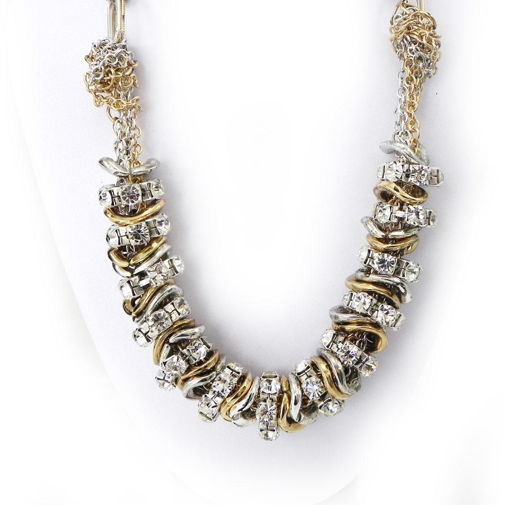 Les Trésors De Lily [G8710] - Designer Necklace 'Kilimanjaro' Gold Silver