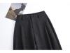 Mulberry Silk Wool Wide-Leg High Waist Pants for Women - Autumn/Winter Casual Drape with Velvet Lining.