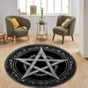 Flame Five-pointed Star Round Rug Children's Room Climbing and Playing Non-slip Decorative Carpet Plush Washable Carpet