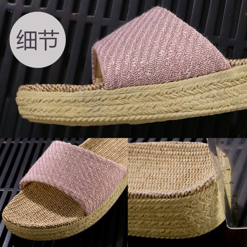 High-heeled new home slippers, home indoor non-slip rubber heightening slippers, women's slippers are wear-resistant