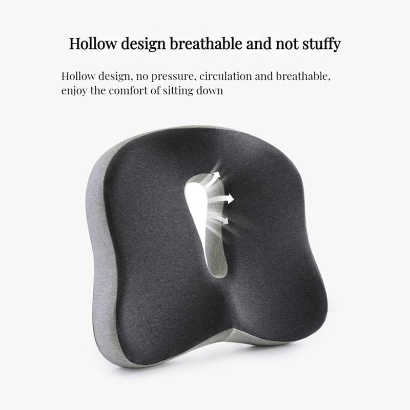 Integrated Office Seat Cushion with Backrest for Lumbar Support Memory Foam Pressure Relief Ergonomic Design for Comfort