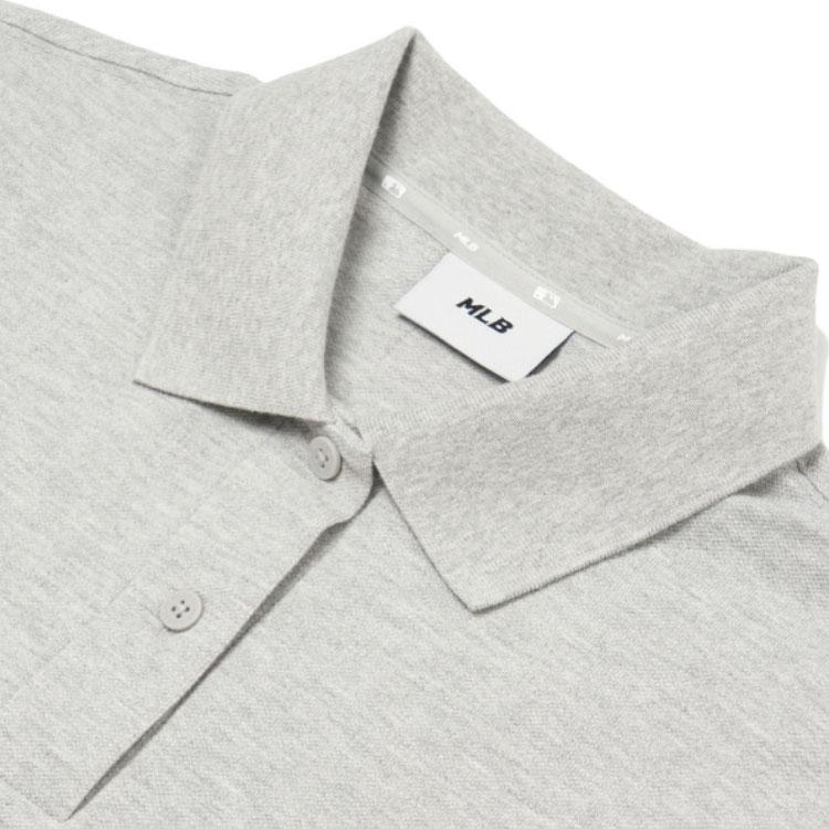 New MLB Base Logo Polo Shirt Women's Gray 3FPQH2023-43MGS