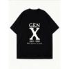 T-shirt Oversize Blanc Gen X 1965 1980 Nous Ne Nous Soucions Pas Imprimé Vêtement Décontracté Pour Femmes Streetwear Mode Haut