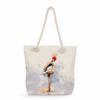 Multifunctional Gymnastics Printed Thick Rope Shoulder Beach Bag Casual Large Capacity Handbag 7600 KTB