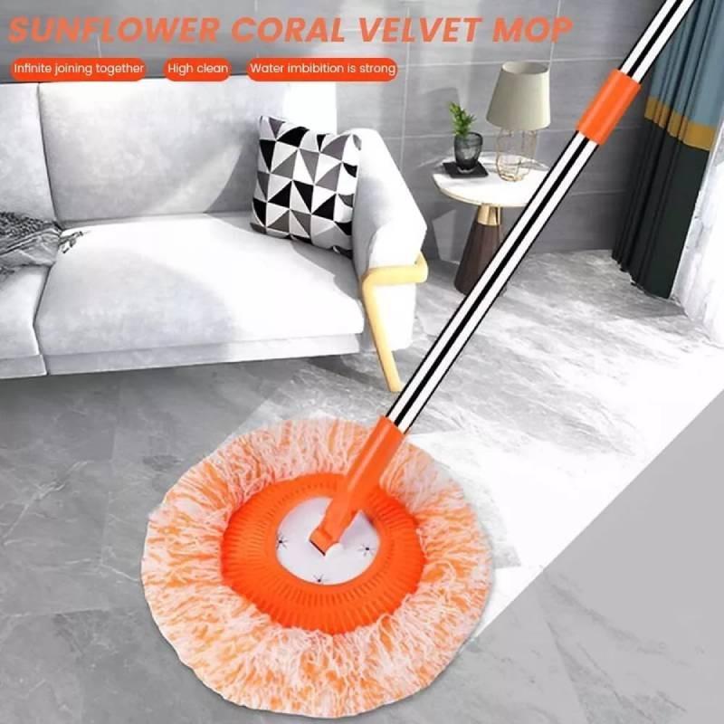Handle Long Round Wall Cleaning Mop Dry And Wet Ceiling Cleaning Wiper For Home