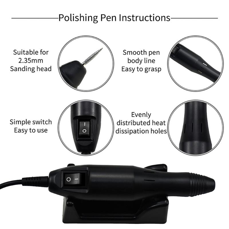 Electric Nails Drill Machine Nails Drill Nails File Drill Set Nail Polishing Machine with Adjustable Speed for Nails