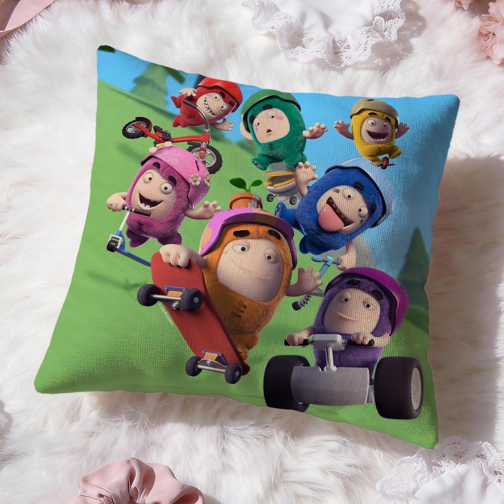 

Милая Мультяшная Наволочка O-Oddbods Премиум Комфорт Двусторонняя Наволочка - Дизайн Два в Одном для Любой Комнаты и Салона Автомобиля 30cmx30cm