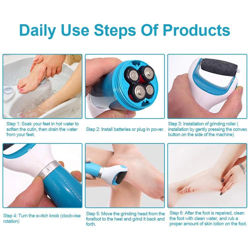 Foot Care Machine Foot Hard Dry Dead Cuticle Skin Remover Pedicure Care Implements Removal Foot Grinding File Skin Electric Tools