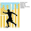 Soccer Player Window Sticker Sports Silhouette Window Cling Removable Static PVC Decals for Football Event Party Bedroom School Glass Decor