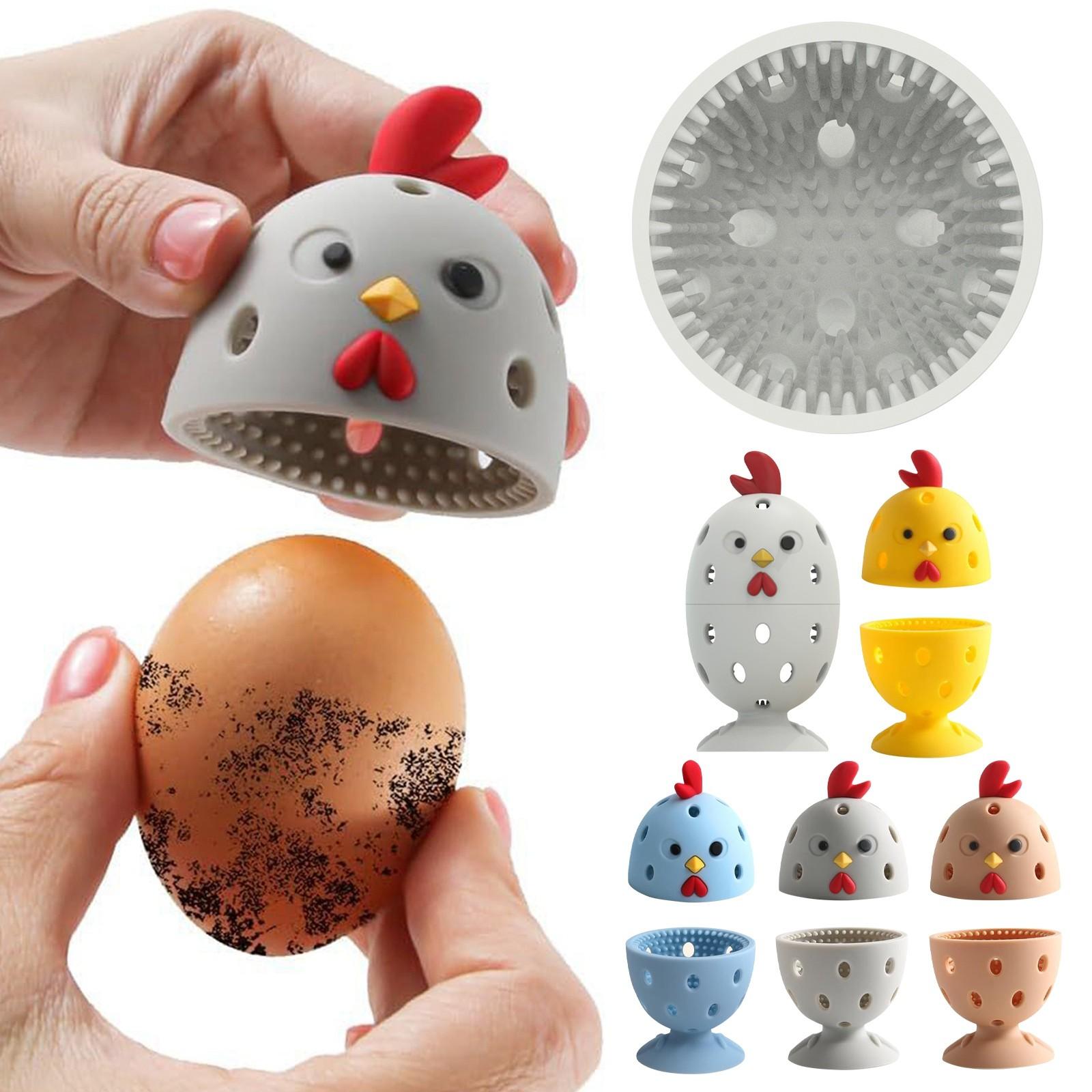 

Silicone Egg Brush Cleaner, Multipurpose Vegetable And Fruit Tool For Fresh Eggs, Egg Washer Cleaning Brush One Size жовтий