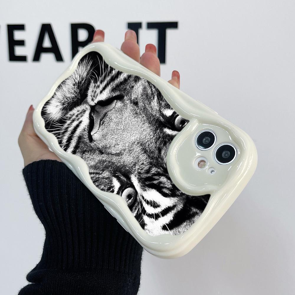 LZ30 Tiger Lion Cat Clear Soft Wave Phone Cases for Xiaomi 11 Lite Redmi Note 13 12 8 Pro 9 12C A3 Infinix Smart 8 Tecno Protection Back Cover