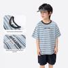Boys' Striped Letter Print Short Sleeve T-Shirt