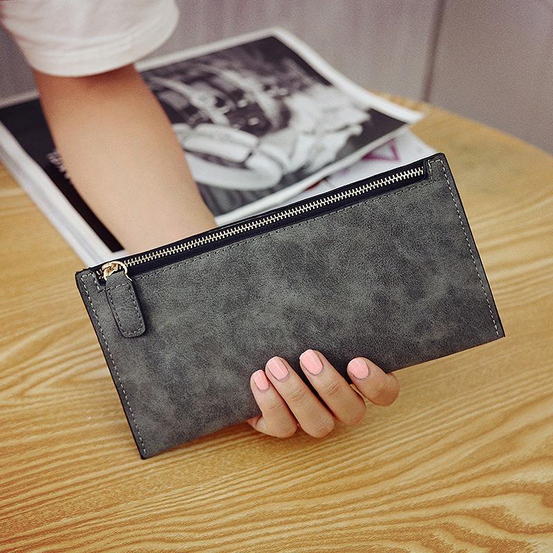 Wholesale New Korean Style Women's Long Wallet Vintage Clutch Multi-Card Slot Card Holder Export