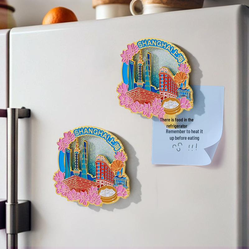 Shanghai Three-Dimensional Scenic Sand Souvenir Magnet
