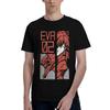 Neon Genesis Retro Vintage Herren T-Shirts EVA Neuheit T-Shirts Kurzarm Rundhals 100% Baumwolle Grafikbedruckte Kleidung T-Shirt