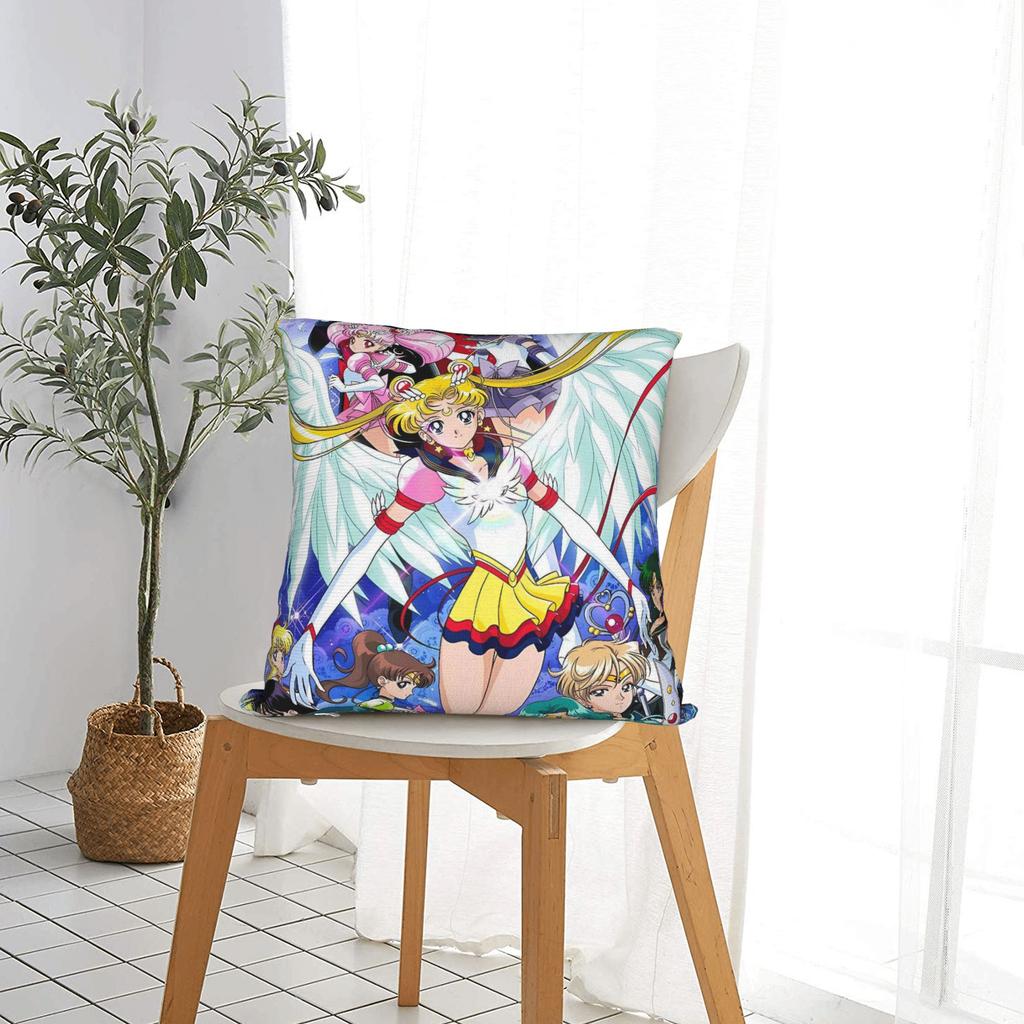 Sailor Moon Pillow Case Graphic Pillow Cover For Sofa Couch Bed Living Room Novelty Cushion Cover