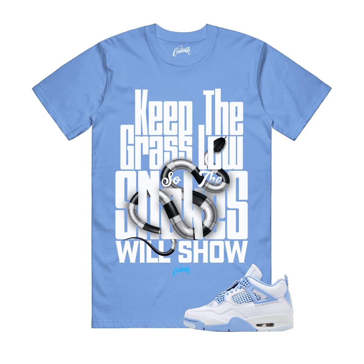 

4 Forget Me Not White Aluminum Blue Tint Carolina T Shirt Match GRASS S